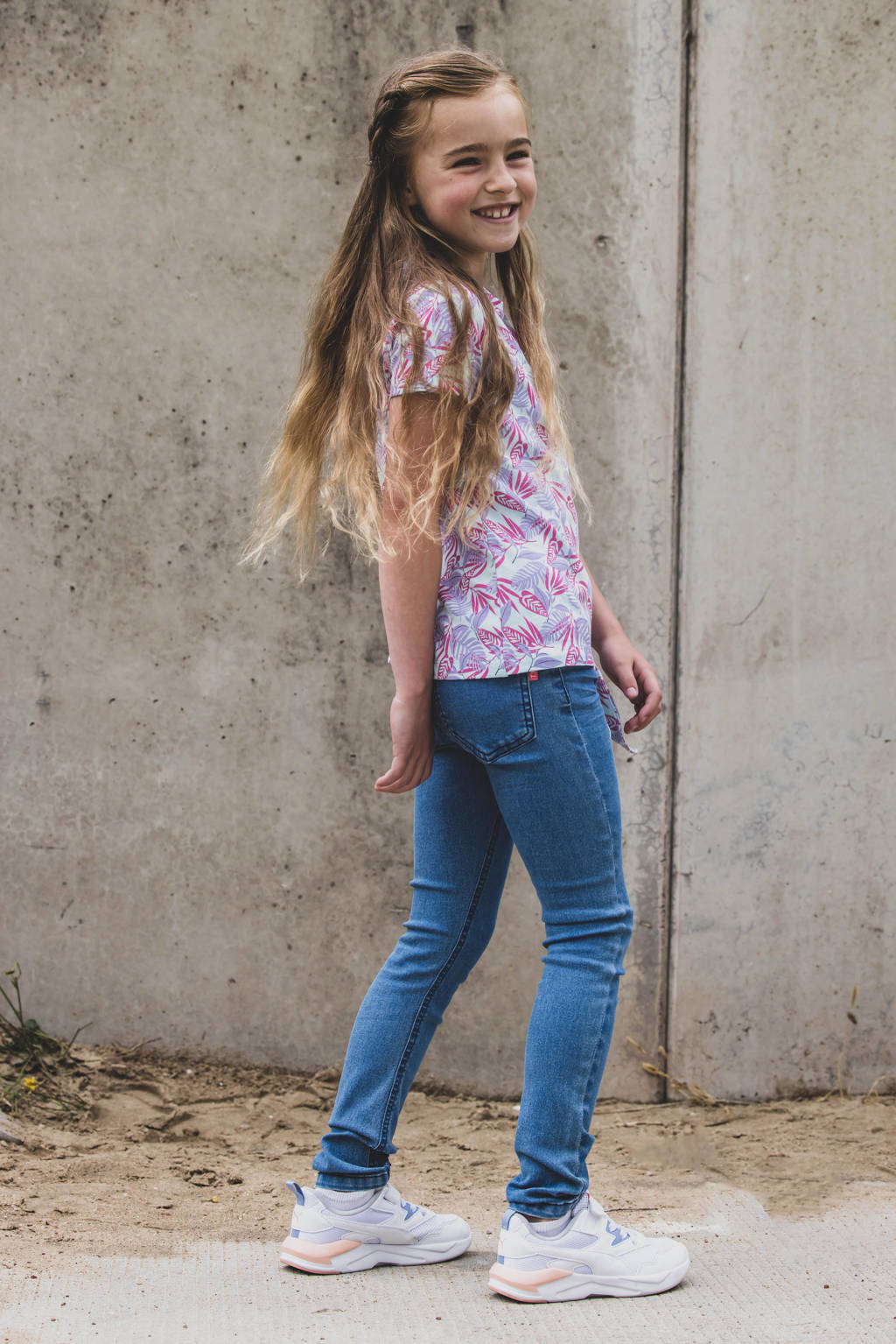 TYGO & vito T-shirt met all over print lichtblauw/multi