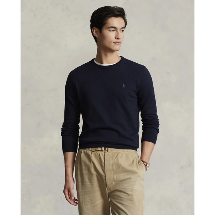 Polo Ralph Lauren Slim Fit Cotton Sweater Hunter navy