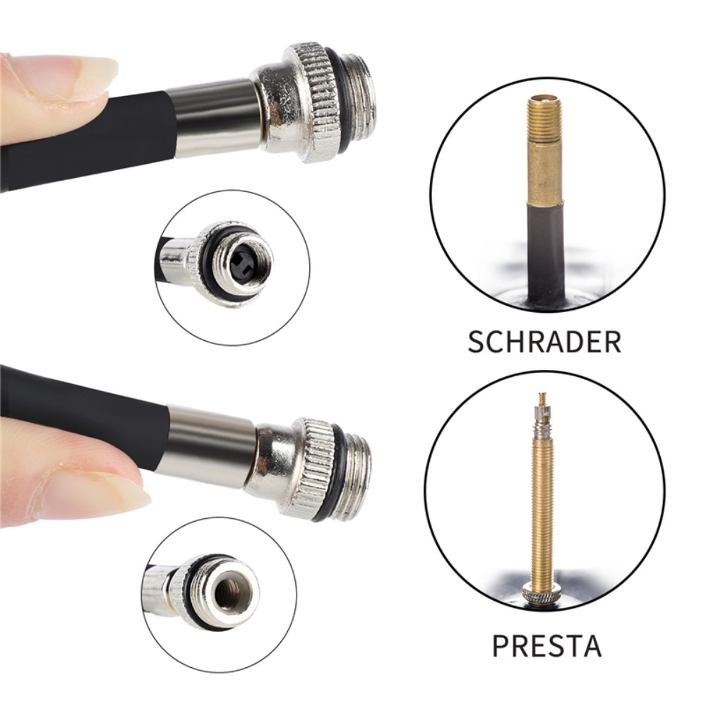 (100PSI) Mini Fahrrad Pumpe Velo Reifen Ballpumpe - Schwarz