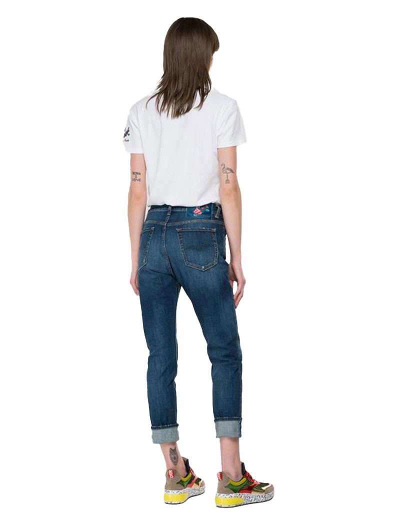 REPLAY PANTALON FEMME SLIM BOYFIT MARTY MEDIUM BLUE 009