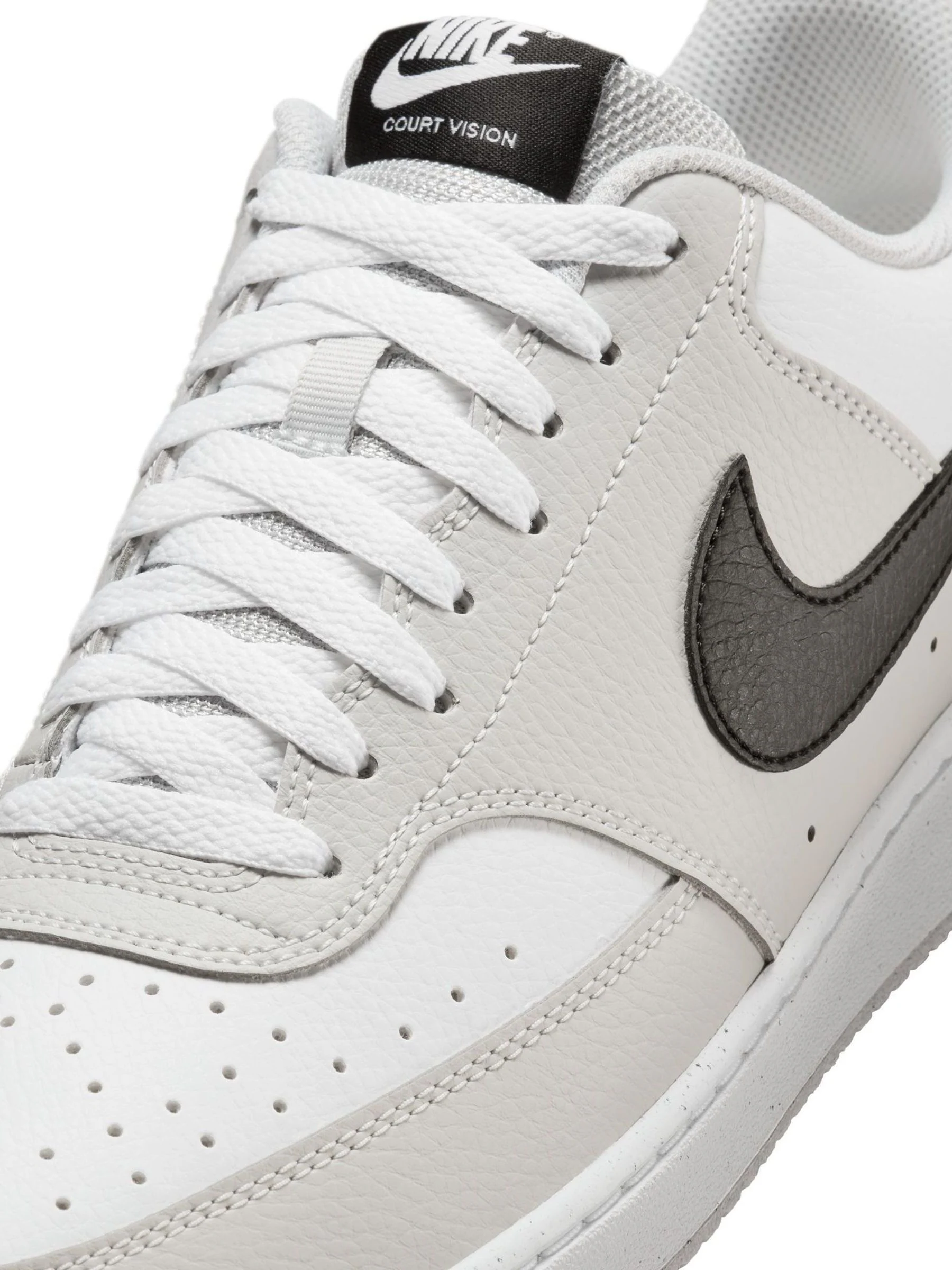 Grijs/wit - Nike Court Vision lage sneakers