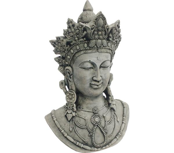 Denscho Beton-Buddha Büste, 20 x 12 x 29 cm