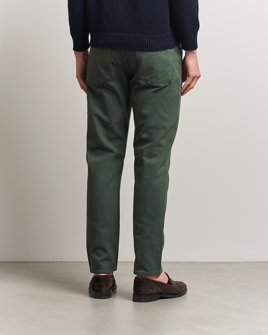 Incotex 5-Pocket Cotton Stretch Pants Dark Green