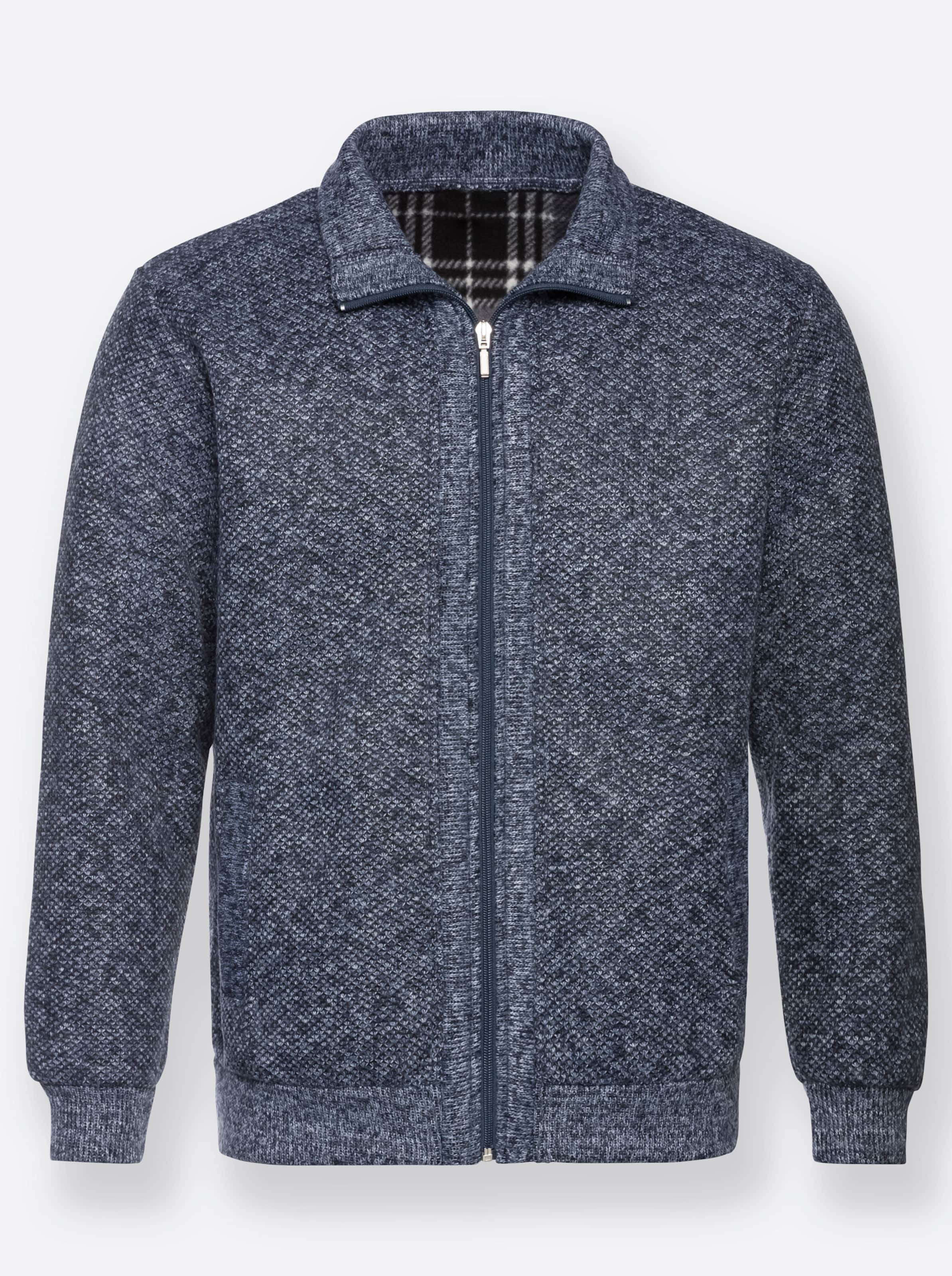 Marco Donati Strickjacke in blau-meliert
