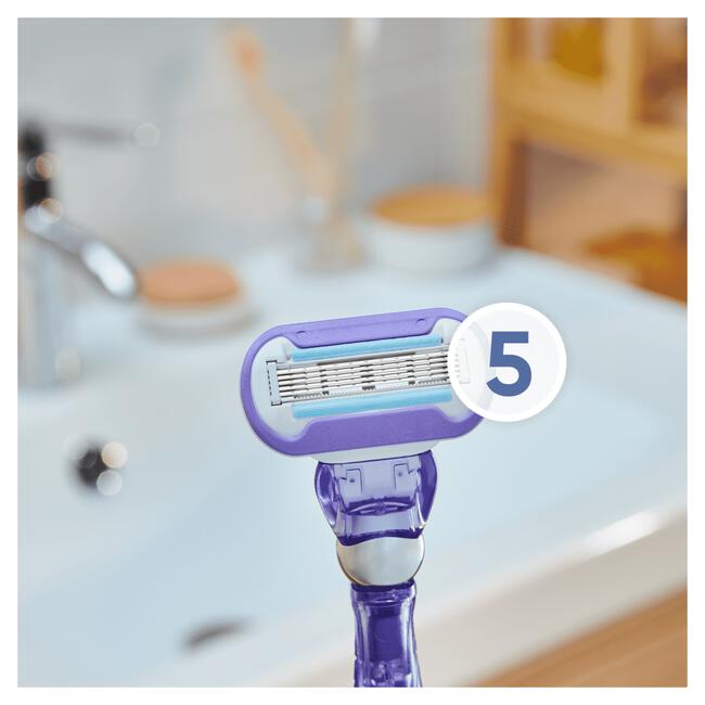 Gillette Venus Deluxe Smooth Swirl Extra Glad Scheersysteem 5 Blades