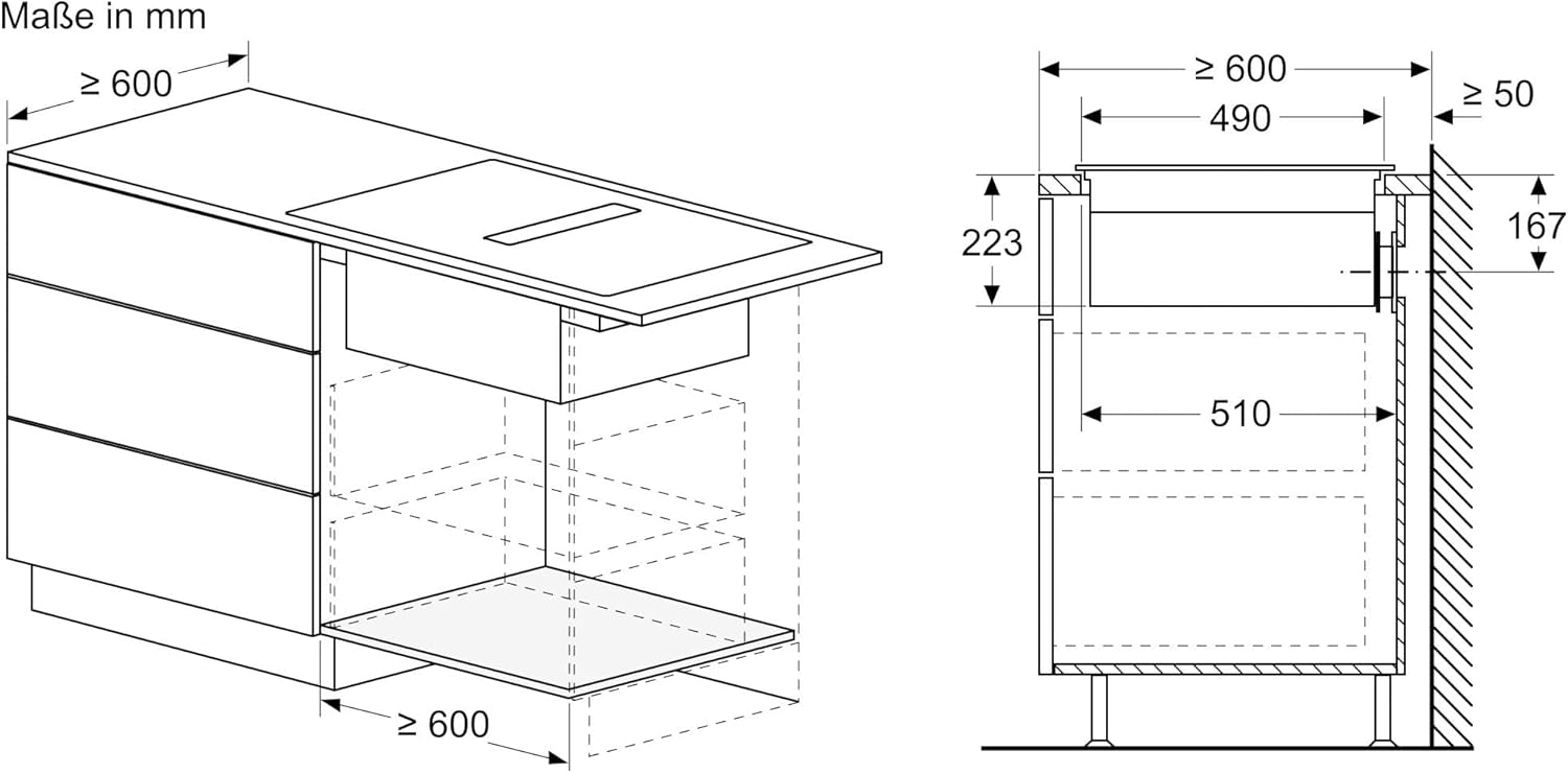 Bosch PVQ811H26E, Serie 6, Smartes Induktionskochfeld mit Dunstabzug 80 cm, Rahmenlos aufliegend, PerfectFry Plus Bratsensor, AutoOn-Funktion, Combi Zone, Einfache Bedienung mit DirectSelect