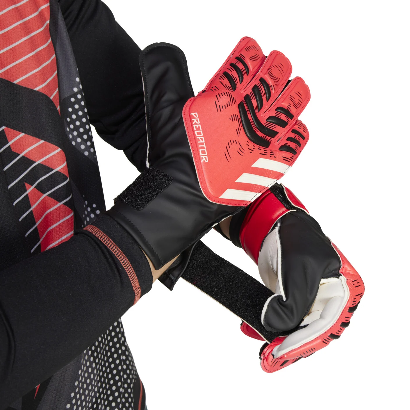 Adidas Predator Training Keepershandschoenen Rood Wit Zwart