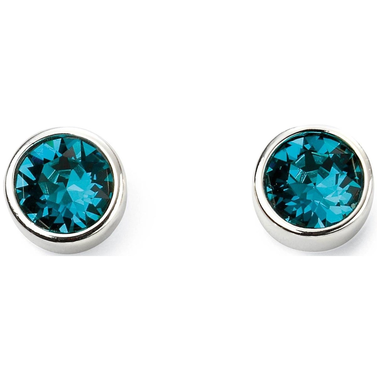 Boucle d'oreille pierre de décembre en argent 925/1000