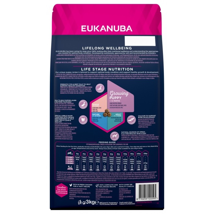 Eukanuba Growing Puppy Medium Breed - Poulet