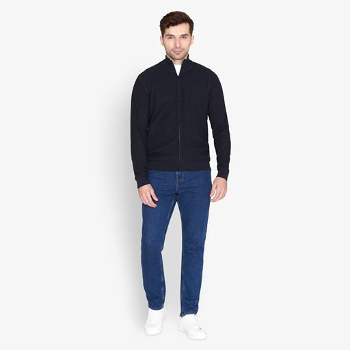 Signal Kent Structure Zip Striktrøje, Deep Blue Melange, S