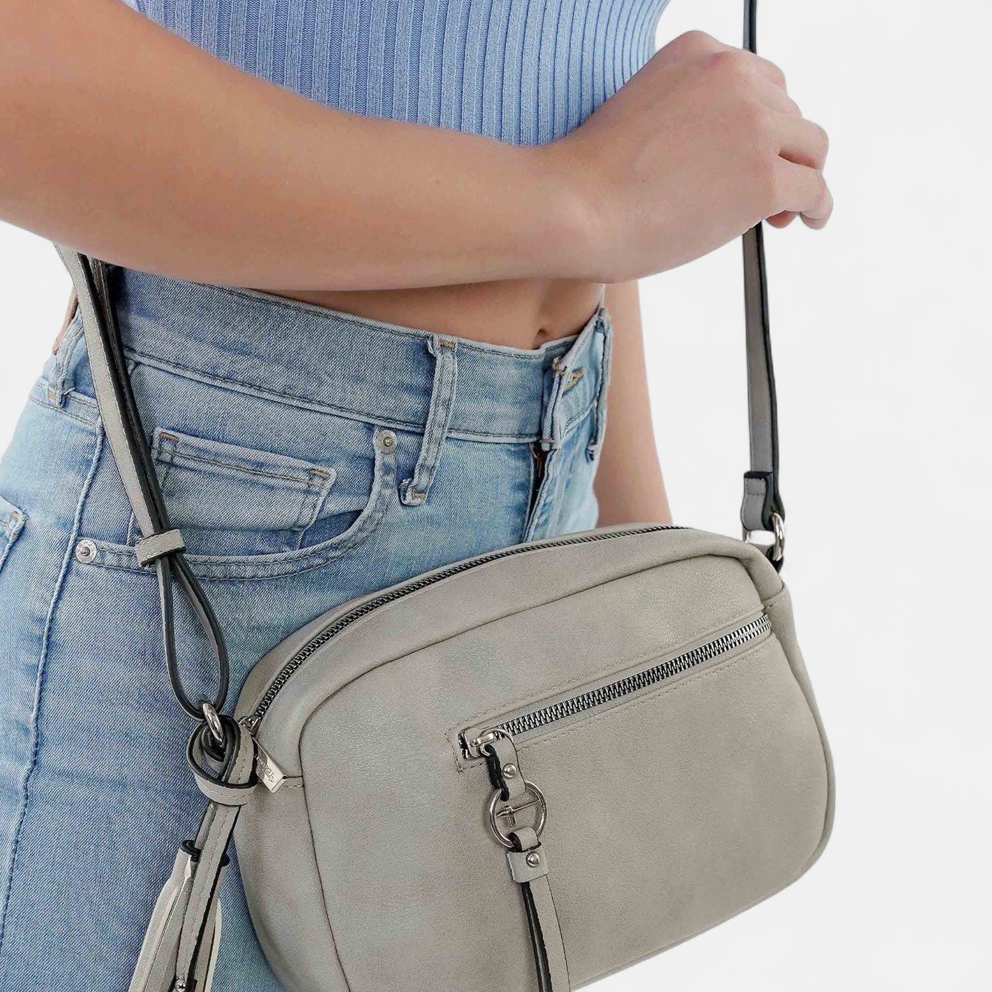 Sac bandoulière gris