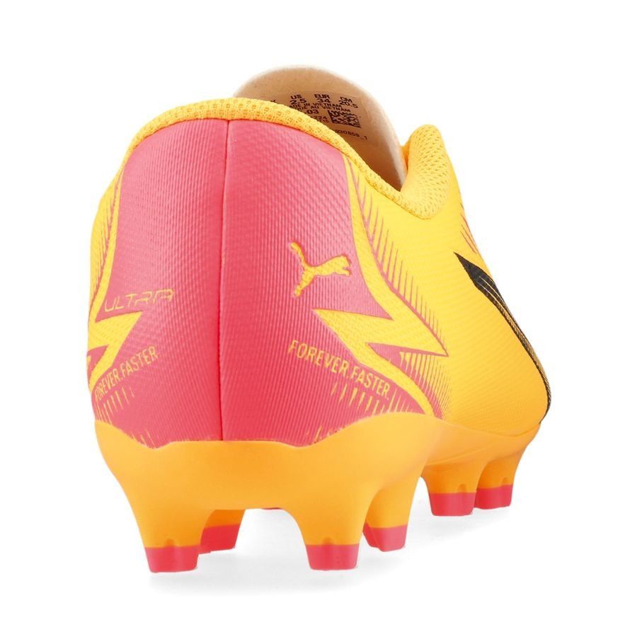 PUMA Ultra Play FG/AG Forever Faster - Sun Stream/Noir/Crépuscule Enfant