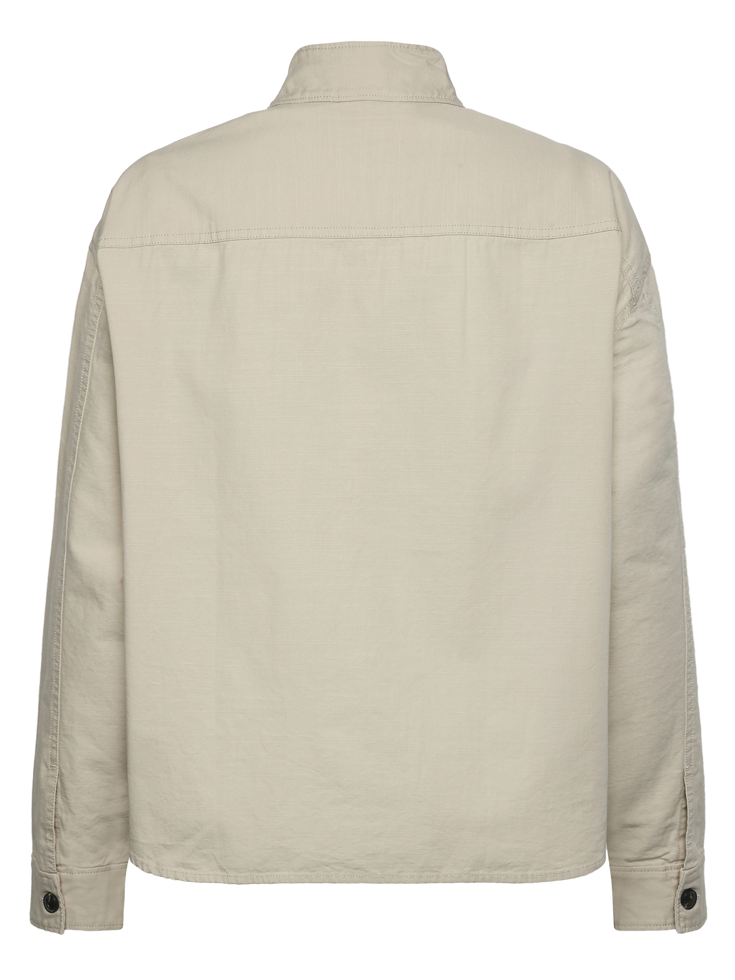 Loose Stand Collar Slub Overshirt W