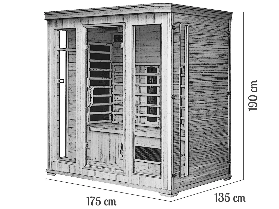 Cabine saune luxe infrarouge 4/5 places