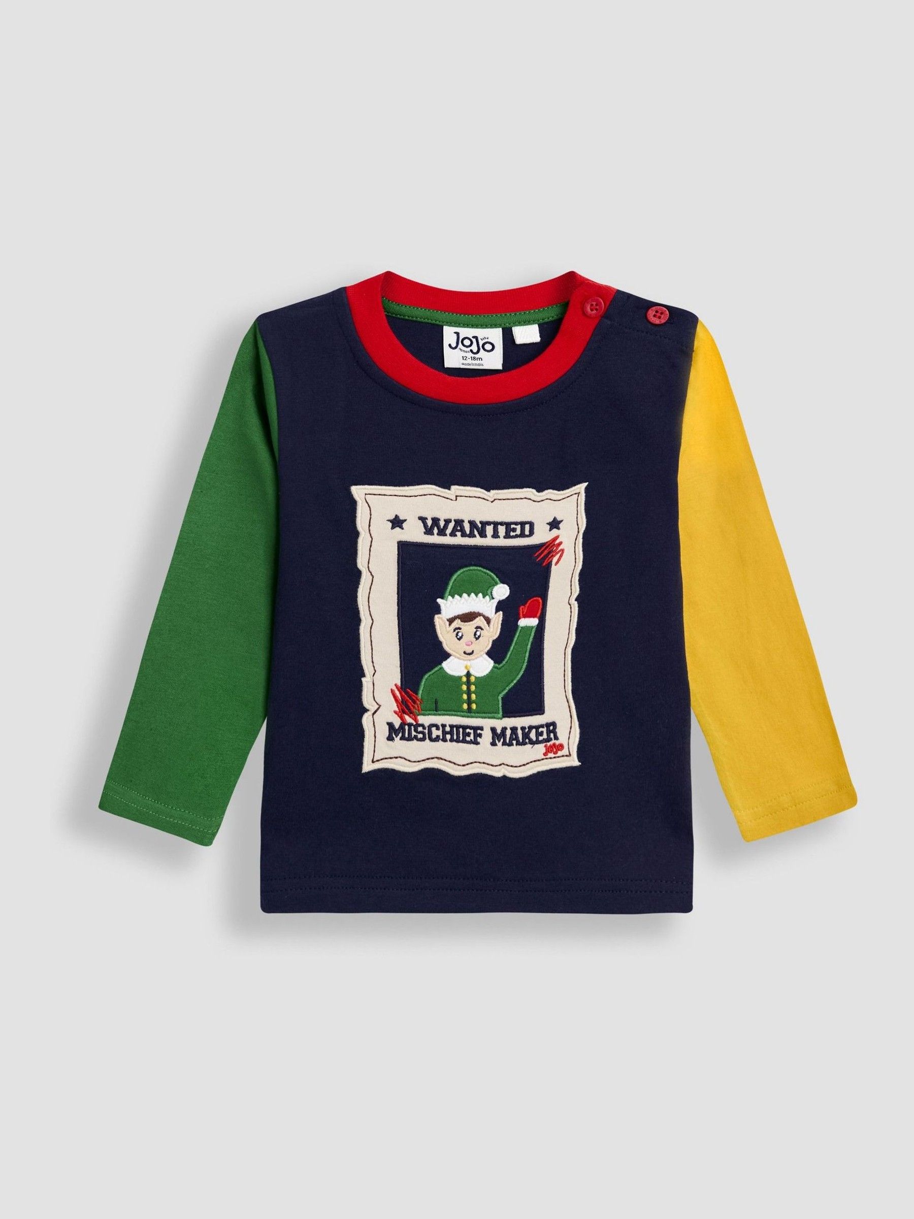 JoJo Maman Bébé Christmas Appliqué Top