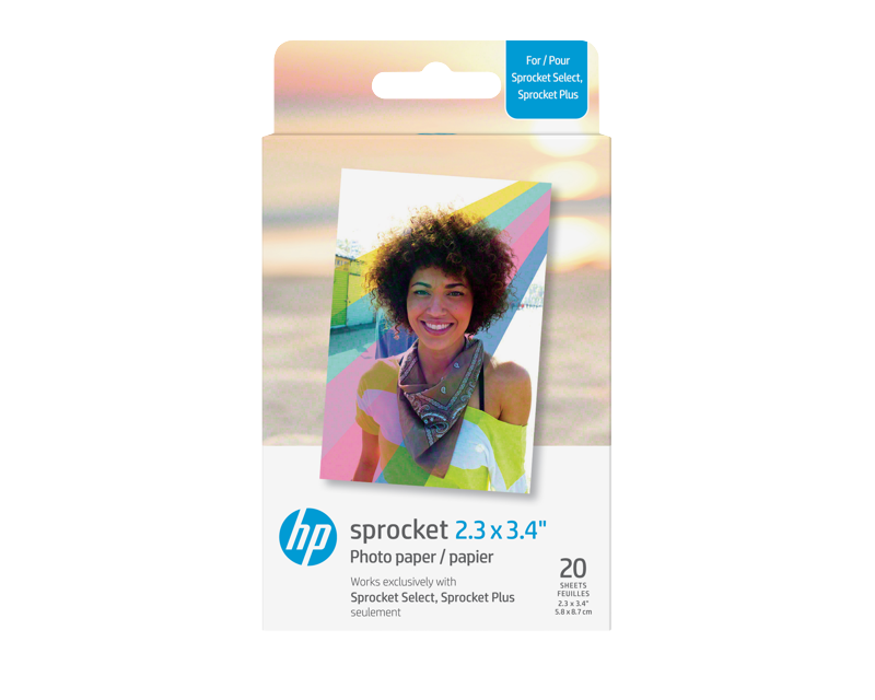 HP - Zink Paper For Sprocket Select 20 Pack 2,3x3,4
