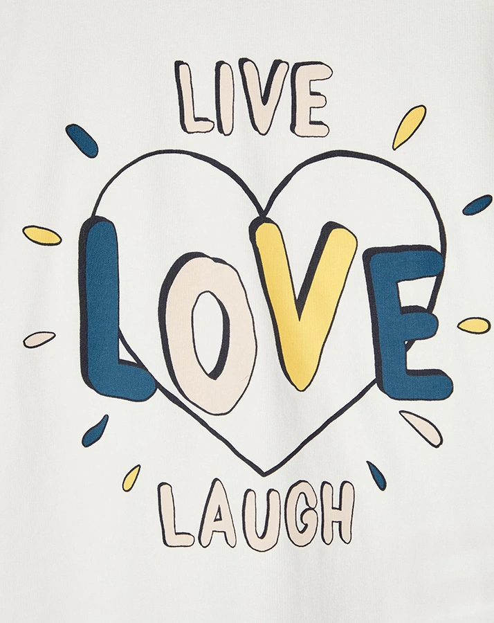 Langarmshirt NMFVIX – LOVE in weiß