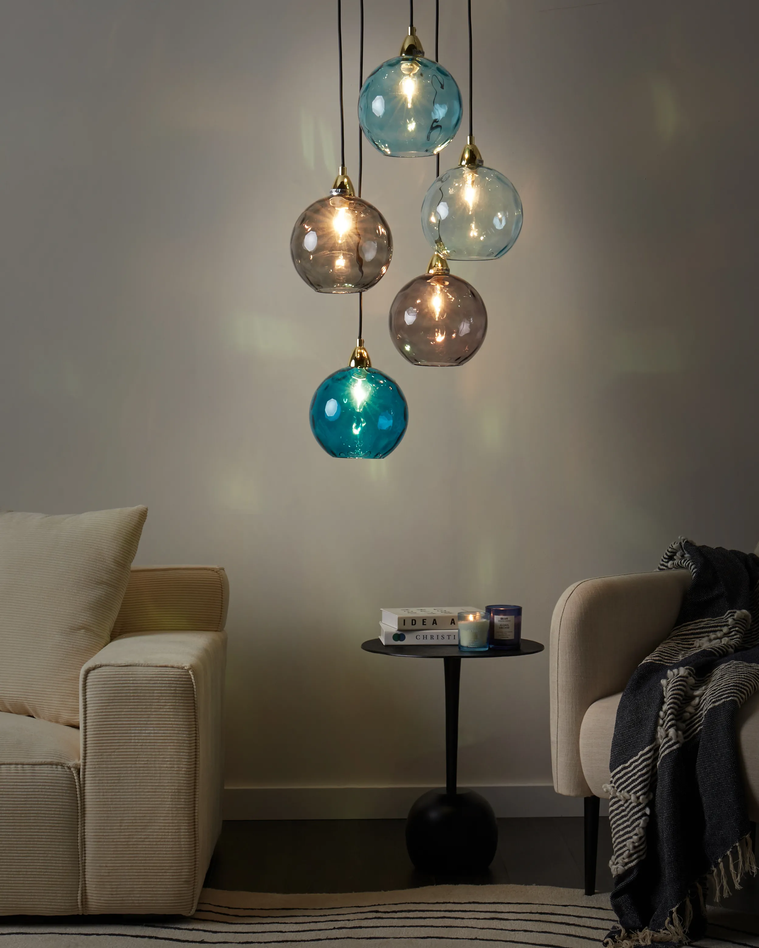 Hanglamp PABELLON Glas Blauw