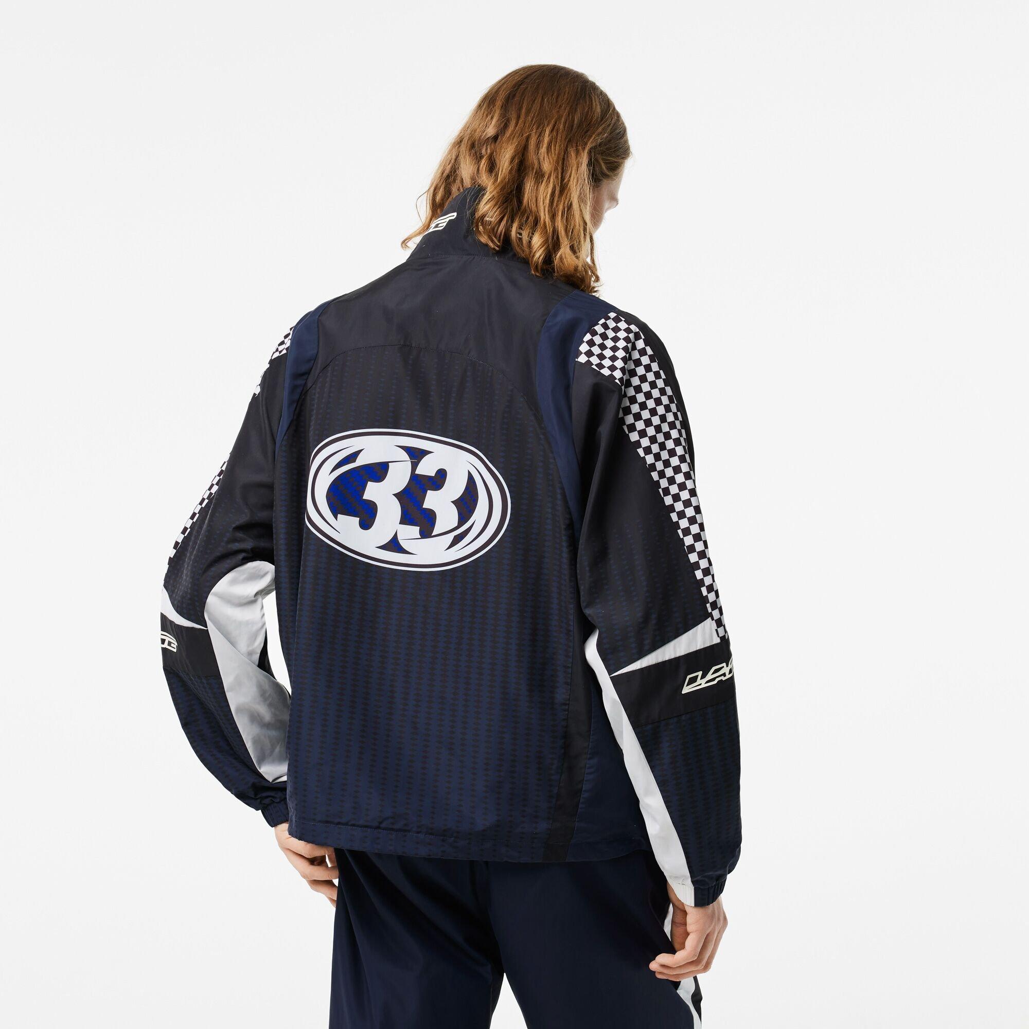 Lacoste Ombre Checkerboard Print Track Jacket