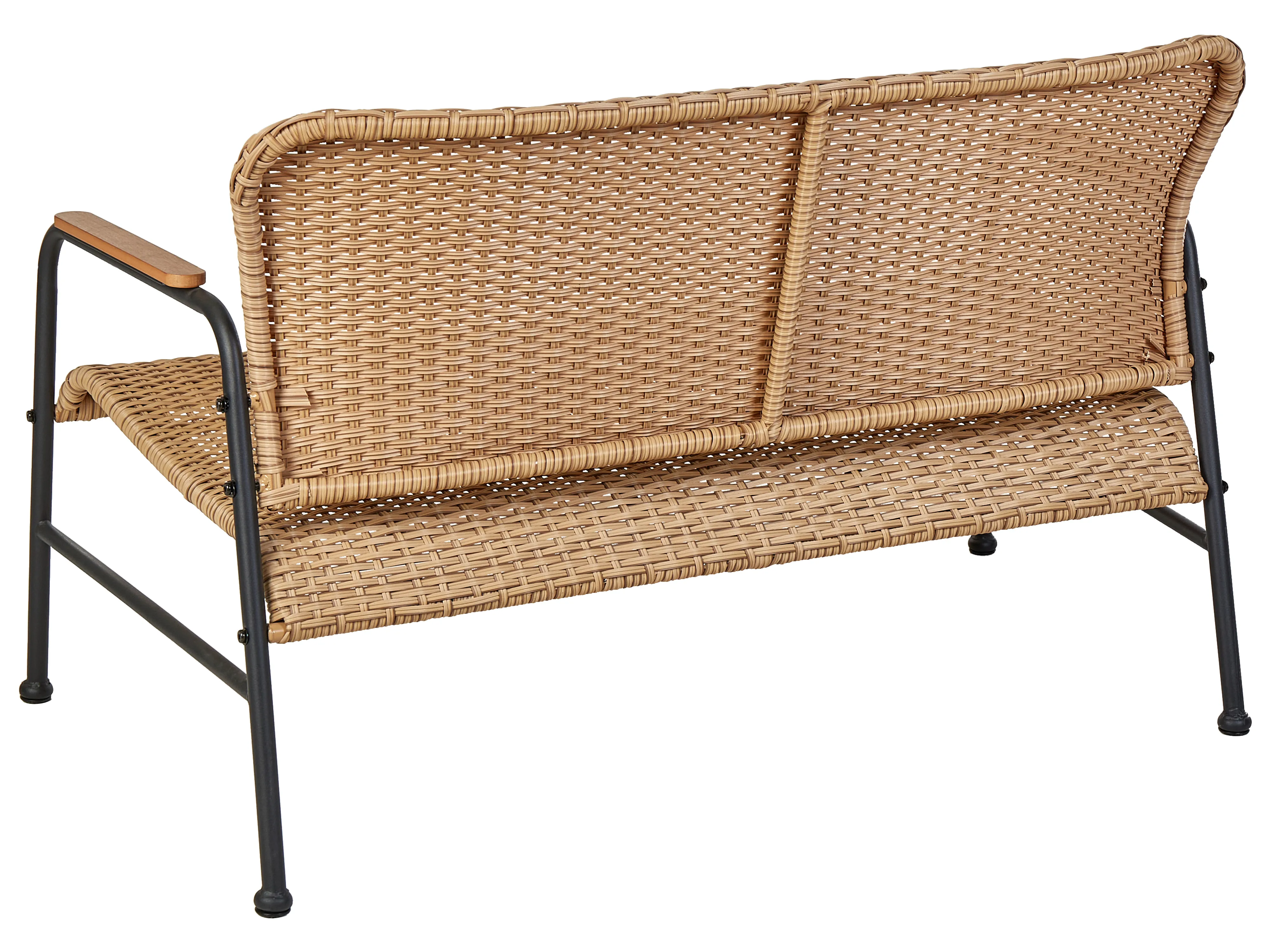 Loungeset met tafel 4-zits OFANTO PE rotan Natuurlijk