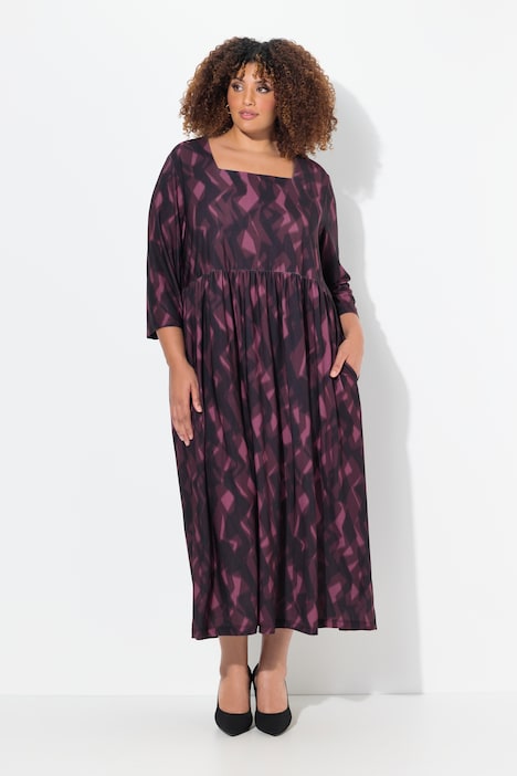 Jerseykleid, A-Linie, Alloverprint