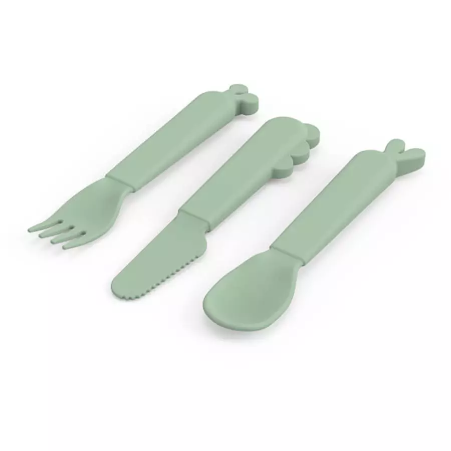 Done by Deer™ Kiddish Besteck-Set Deer friends Grün