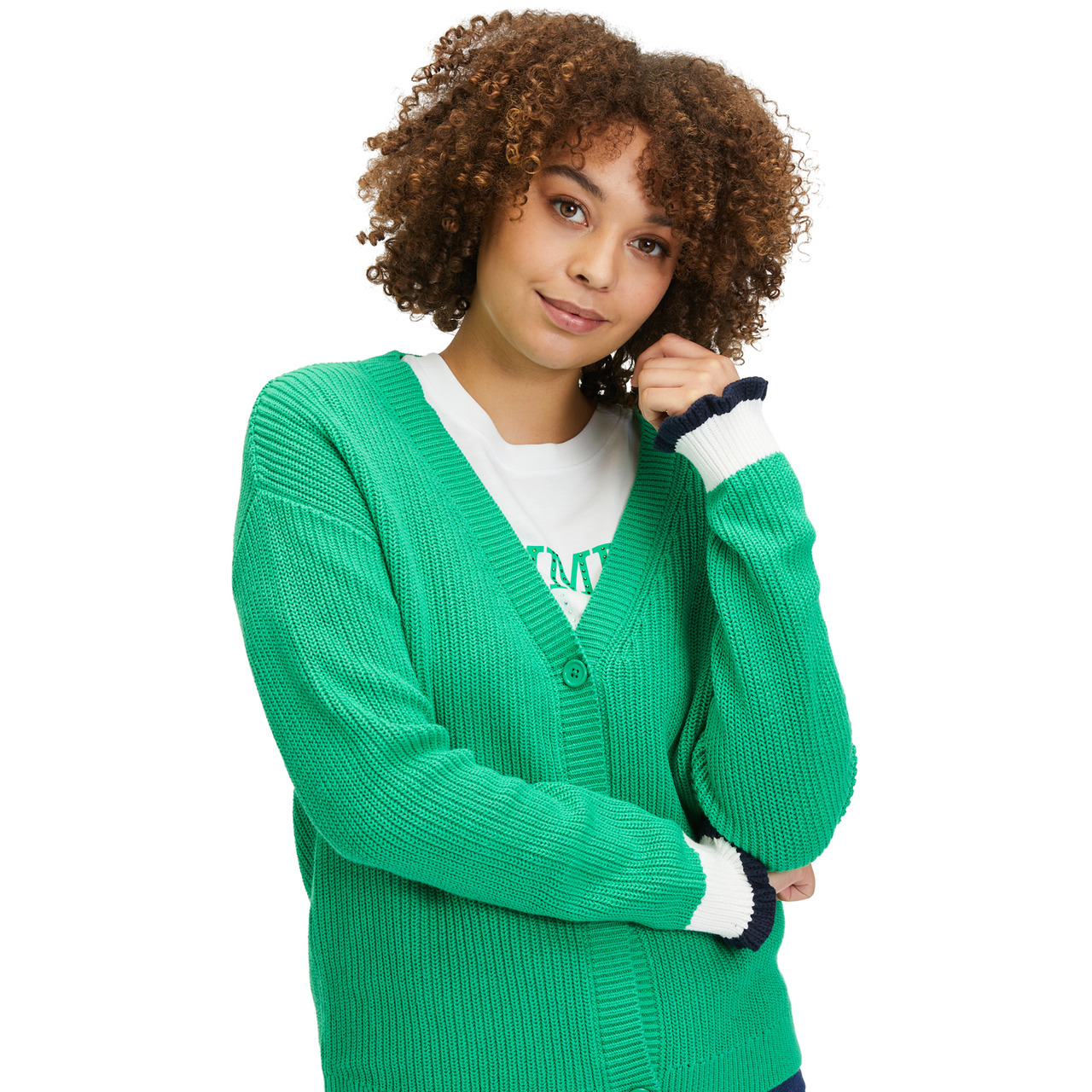Cartoon Strickjacke Kurz 1/1 Arm