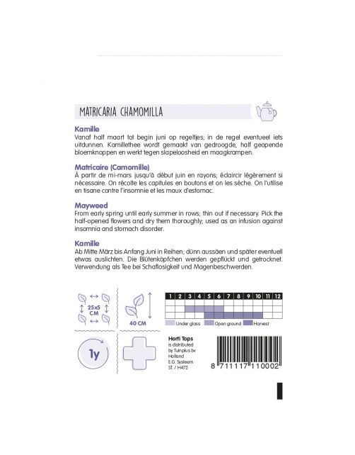 Hortitops Kamille - Kruidenzaden - 250 g