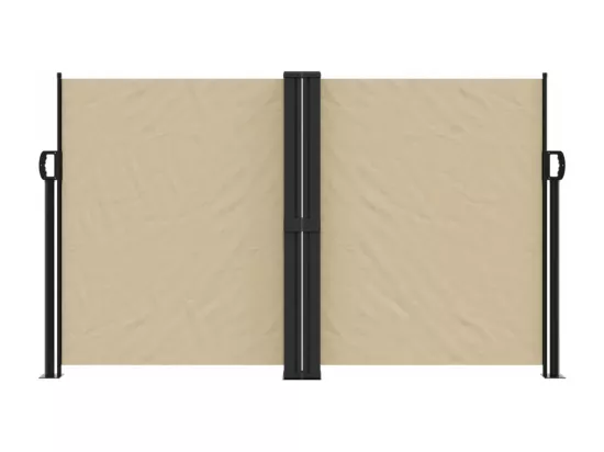 Auvent latéral rétractable beige 140x1200 cm