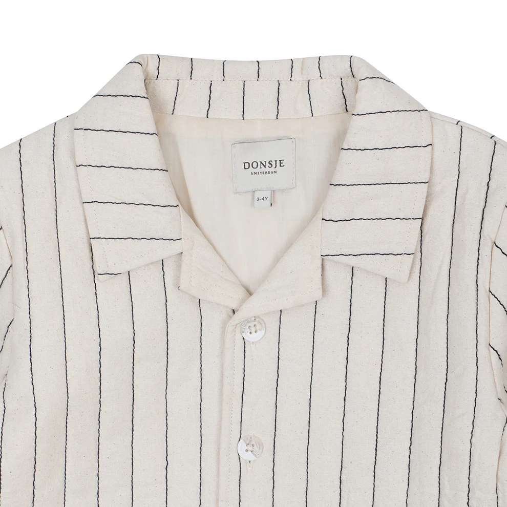 Orselle Jacket | Soft Sand - Blue Striped