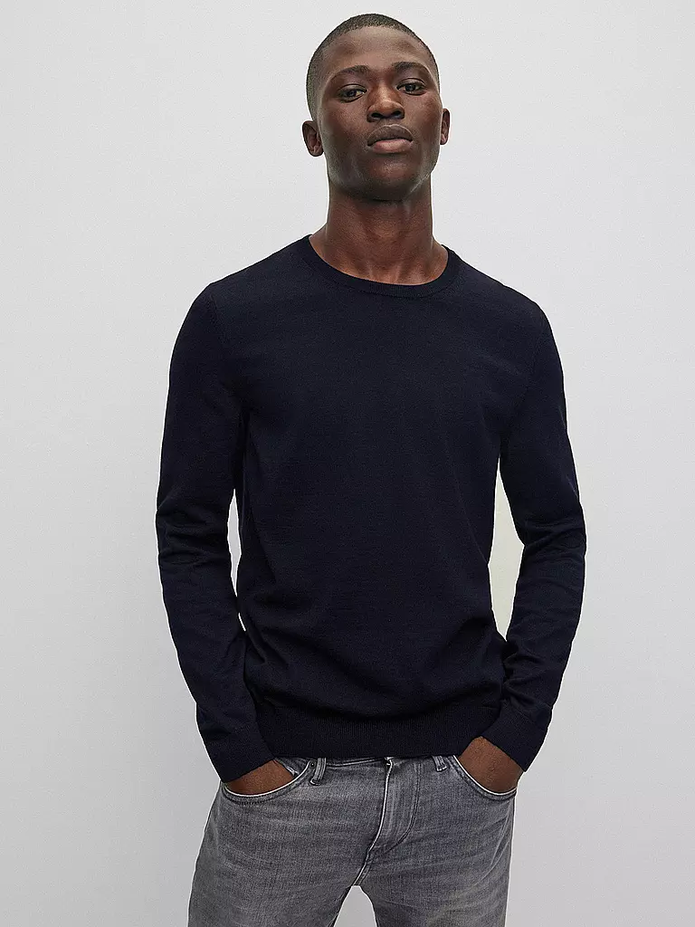 BOSS Pullover Slim Fit LENO-P dunkelblau