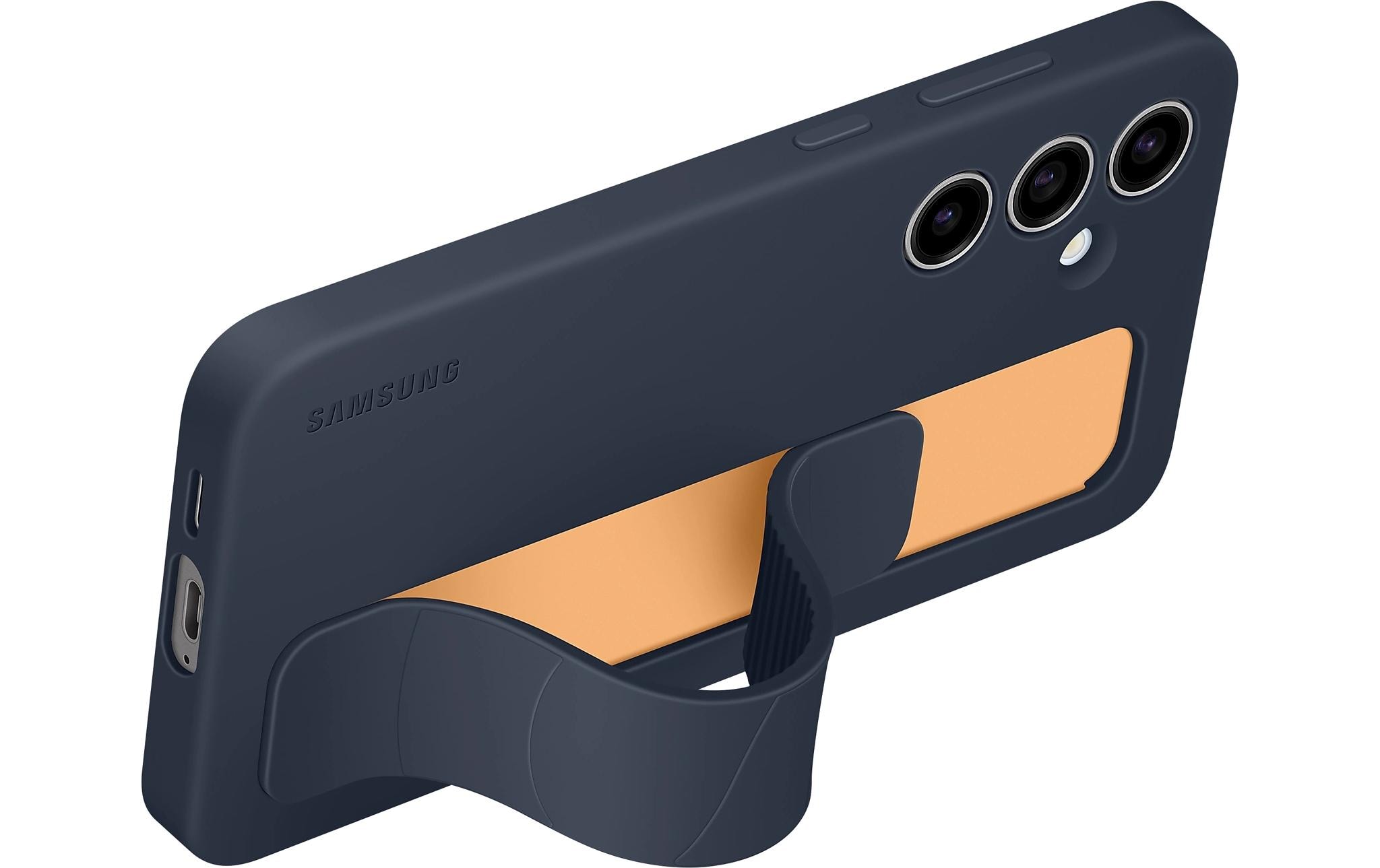 Back Cover Standing Grip Case Galaxy S24 FE SchwarzSchutzhülle für das Samsung Galaxy S24 FE