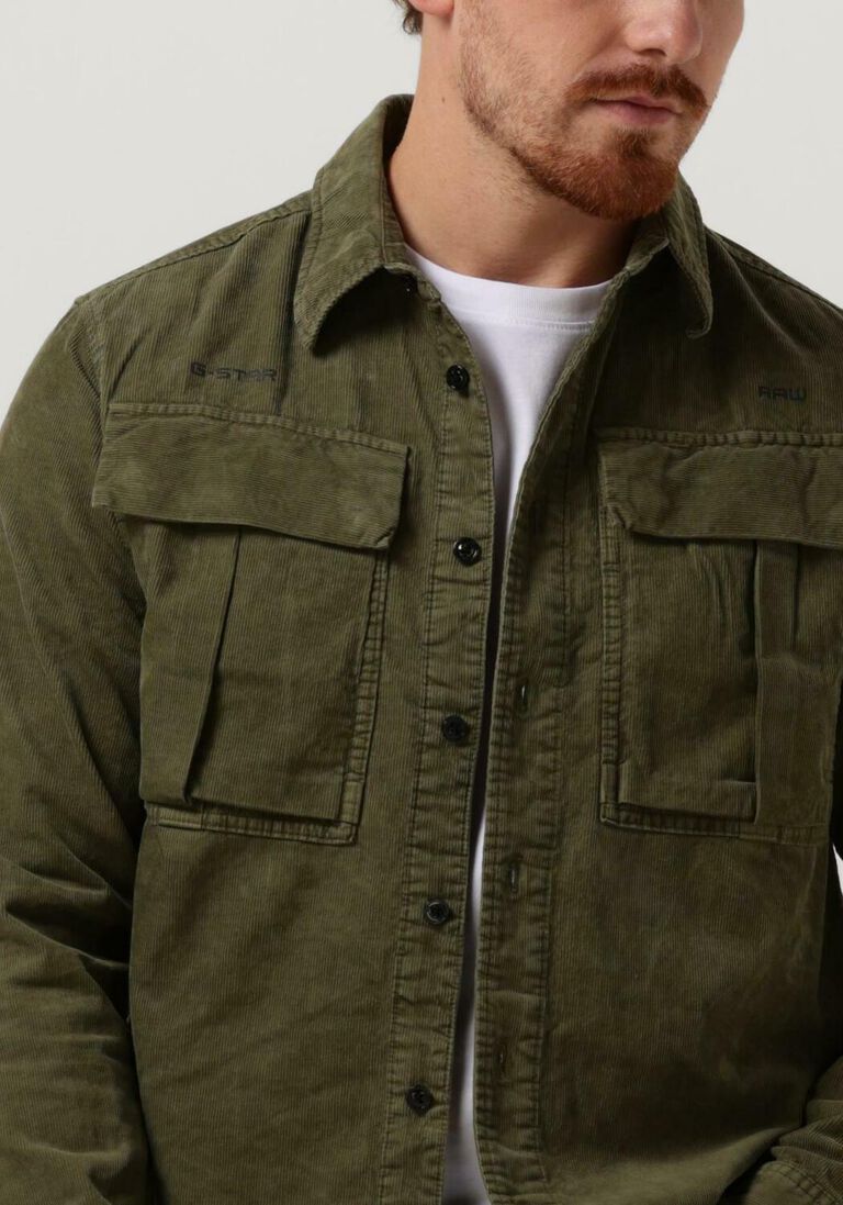 G-STAR RAW groene g-star raw overshirt submarine regular shirt