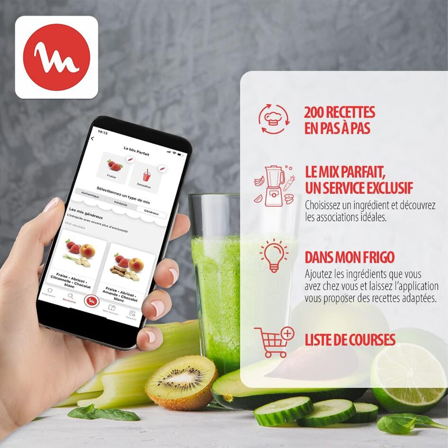 Moulinex PerfectMix Cook, Standmixer mit 10 automatischen Programmen, 1400 W, bereiten heiße und kalte Rezepte zu, elektrischer Mixer mit Touchscreen, leicht zu reinigen, Kapazität 2 l, LM83SD