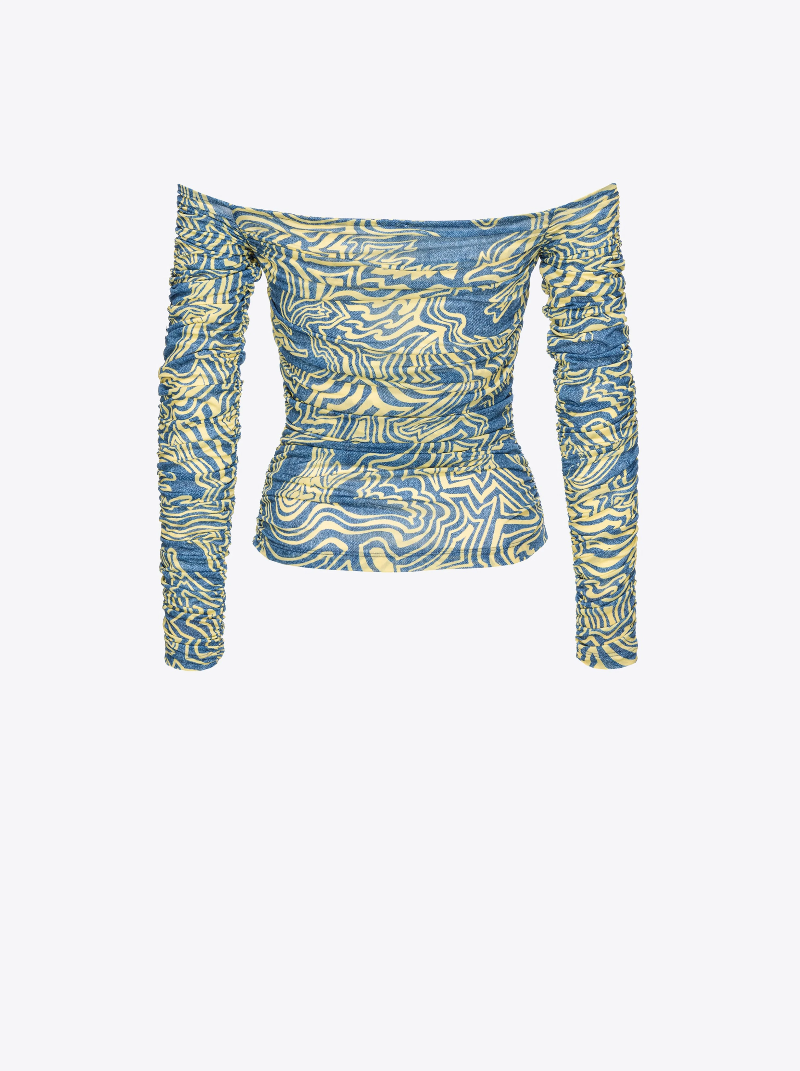 Top encolure bardot avec imprimé sirène | Multicolore