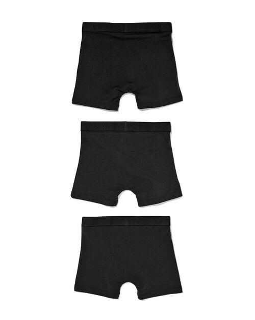 3 boxers basic enfant coton stretch noir