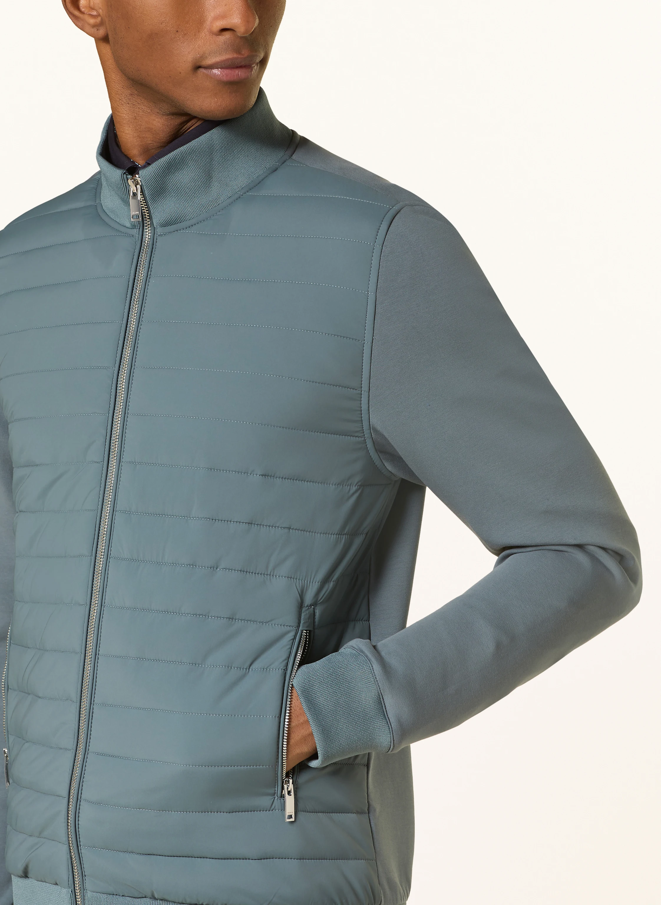 REISS Strickjacke FREDDIE im Materialmix