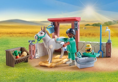 Playmobil 71471 Country Starter Pack Byggesett Veterinæroppdrag med Eslene