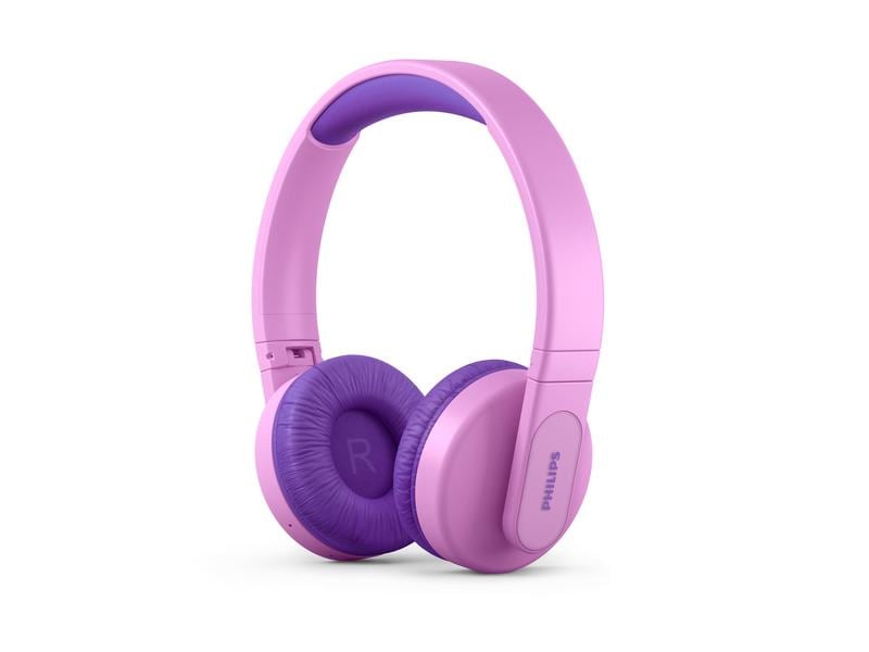 Philips Wireless On-Ear-Kopfhörer TAK4206PK/00 Pink Kabellose On-Ear-Kopfhörer für Kinder – Hell und auffällig