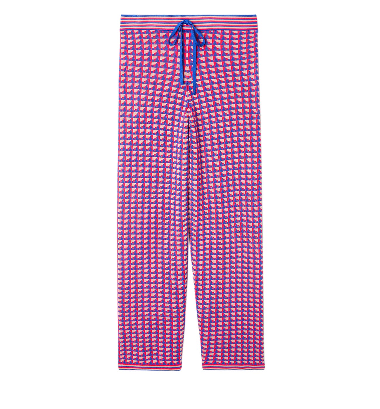 Pantalon large en tricot - Imprimé multicolore
