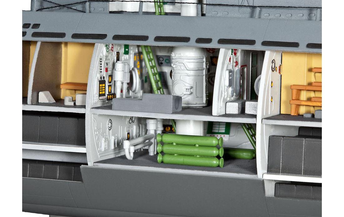 Bausatz Submarine Typ XXI w. Interior 1:144Kunststoff Modellbausatz