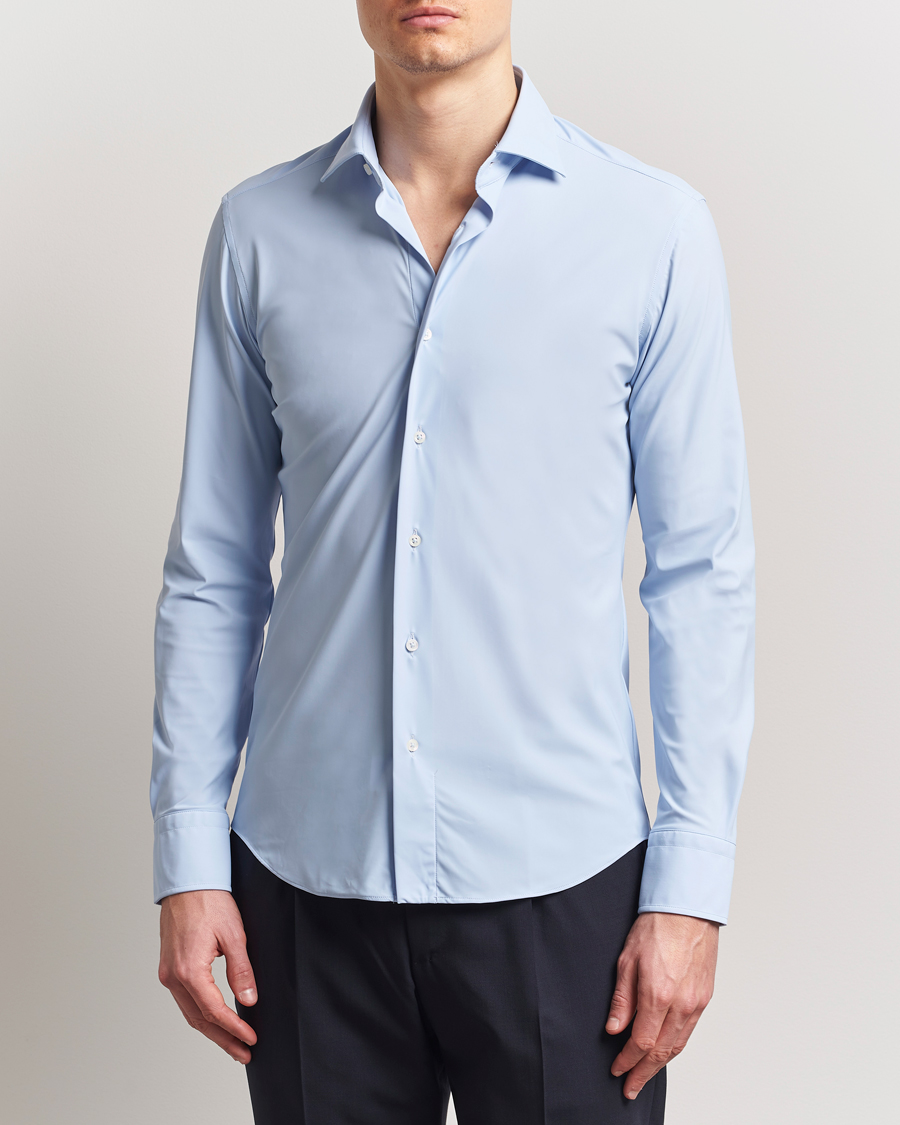 Grigio Jersey Stretch Shirt Light Blue