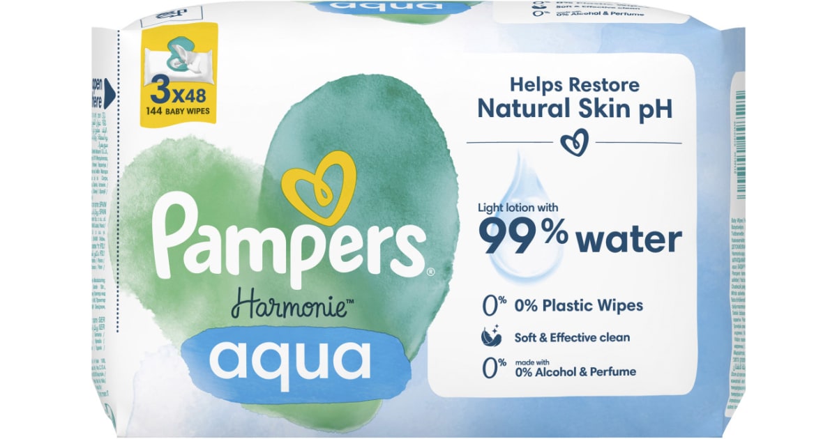 Pampers Feuchttücher Aqua Pure 3er-Packung