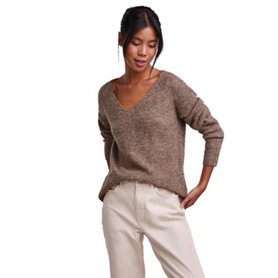 Pull femme Pcellen V-Neck Knit Noos Bc PIECES