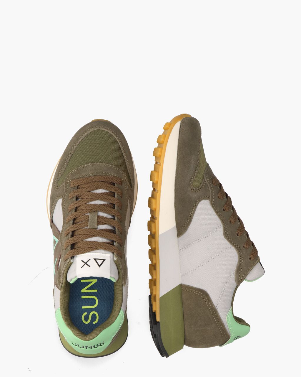 SUN68 Jaki 2.0 Bicolor Legergroen Herensneakers