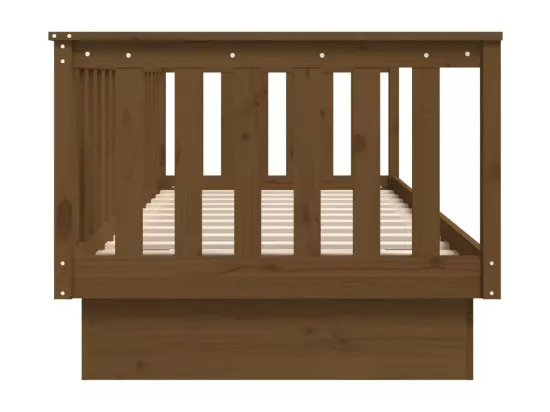 Lit de jour sans matelas marron miel 100x200 cm bois pin massif