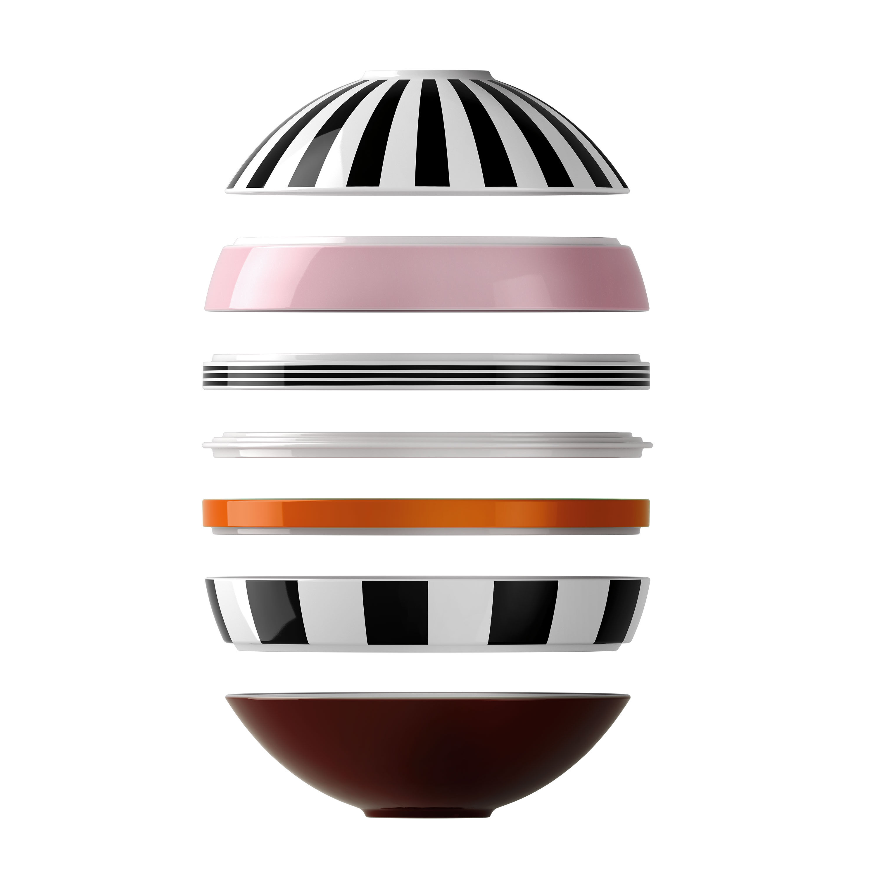 La Boule Dinnerware set Multi-colored, Premium Porcelain