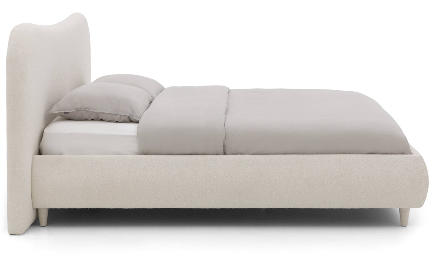 Goossens Bedframe Pecaro - 180 x 200 - Alpine ivory 101 - Bouclé
