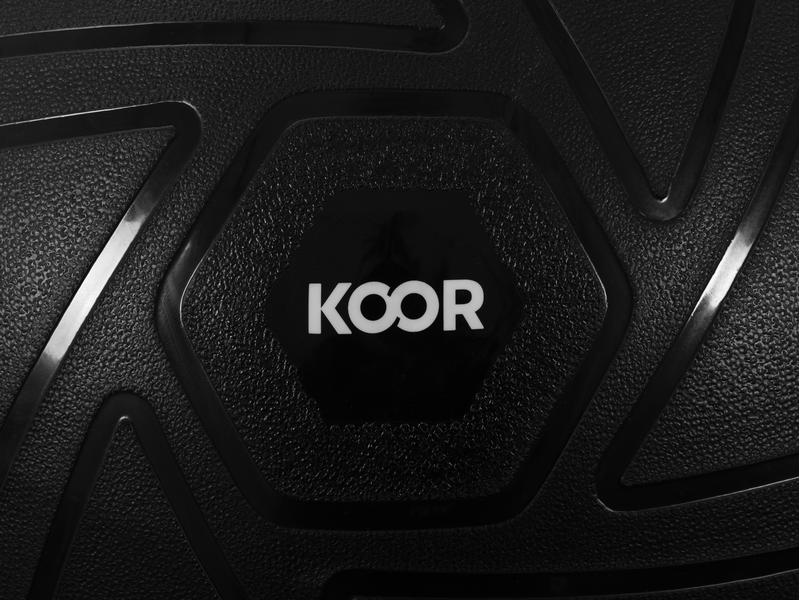 KOOR Gymnastikball 75 cm, Schwarz Sitzball für zu Hause, im Büro oder zum Trainieren