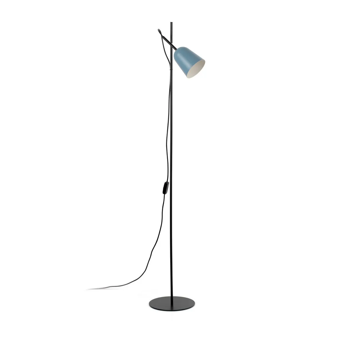 Faro Barcelona Lampadaire Task - Noir mat, Bleu